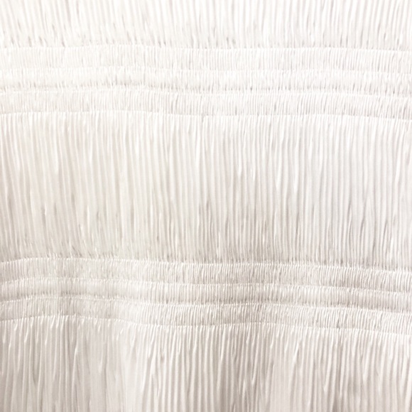 Sunny Leigh White Pleated Sheer Sleeveless Blouse - Picture 4 of 4